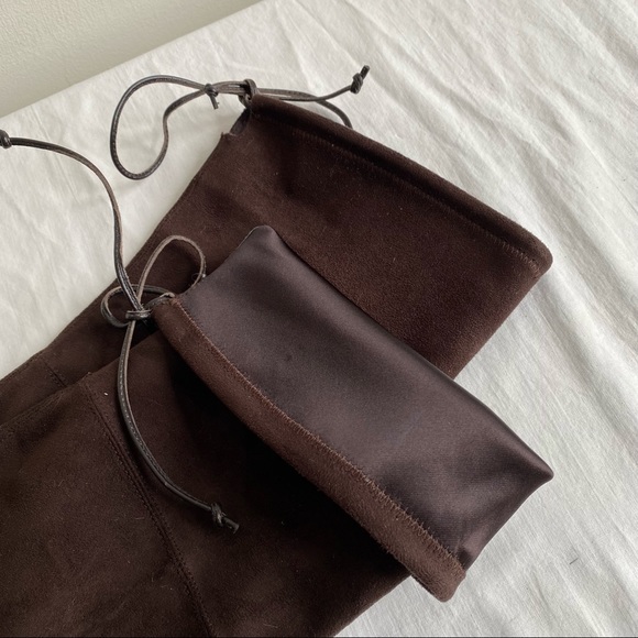 Stuart Weitzman Dark Brown Stretch Suede Over The Knee Boots - Picture 12 of 15